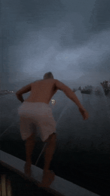 A man jumps from Banpo Bridge into the Han River in Seoul. (Online communities)