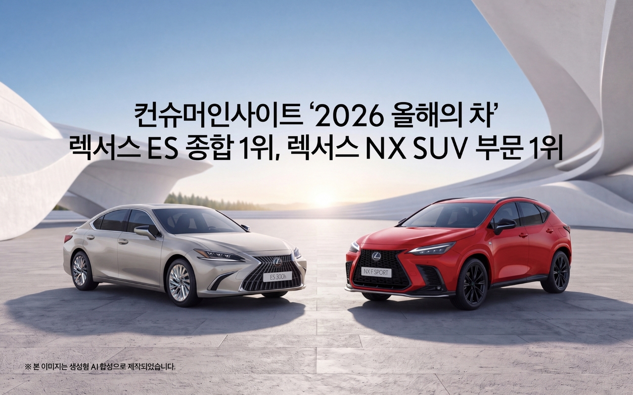 Lexus Korea announced Wednesday that the ES 300h has been named the overall Car of the Year in the 2026 Annual Automotive Survey consumer experience evaluation conducted by automotive research firm Consumer Insight. [Provided by Lexus]
