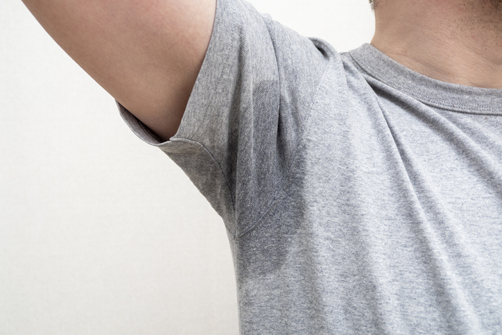 Hyperhidrosis is a condition characterized by abnormally excessive sweating. [Getty Images Bank]