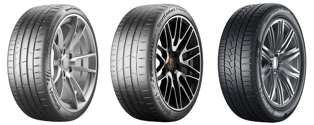 SportContact 7 (from left), SportContact 7 Force and WinterContact TS 860 S [Continental Tire]