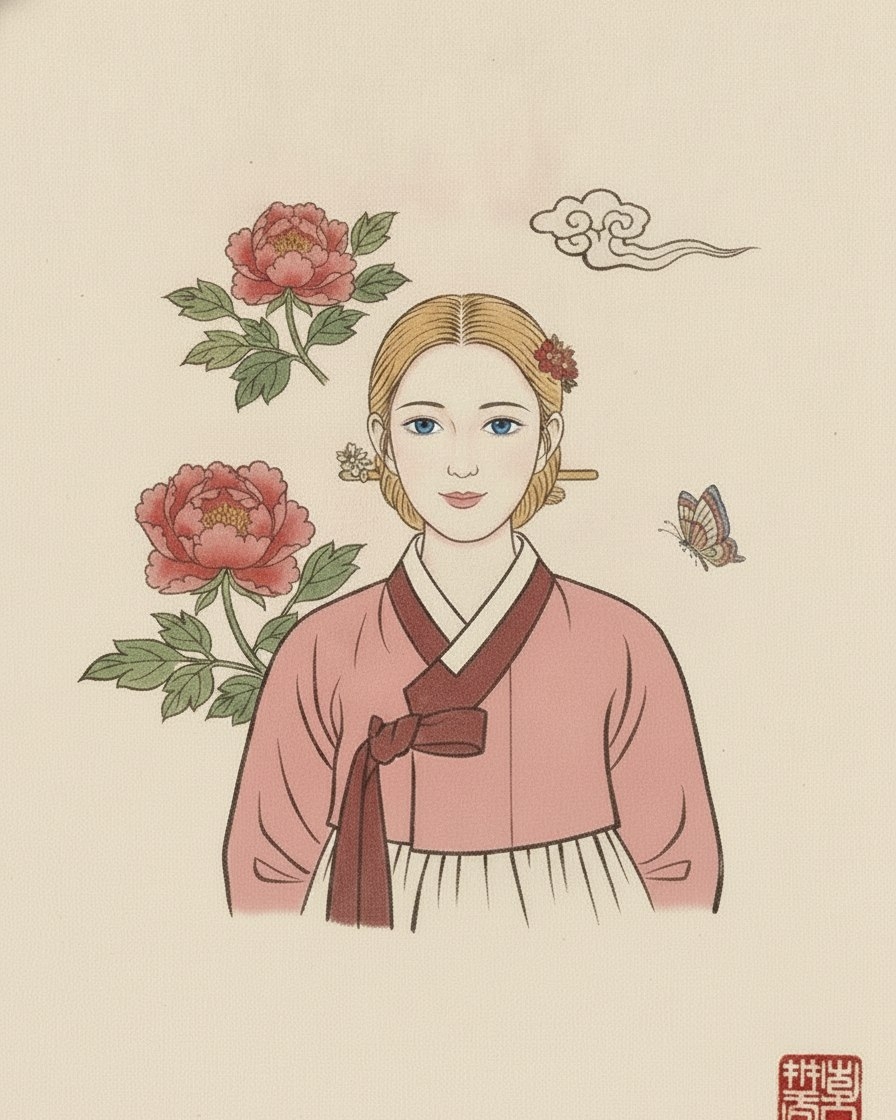 An illustration featured on Mai’s wedding invitation (Kimchi Ghost Mai)