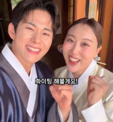 Comedian couple Son Min-su and Im Ra-ra draw buzz with 45-person camera crew at twins' first birthday party