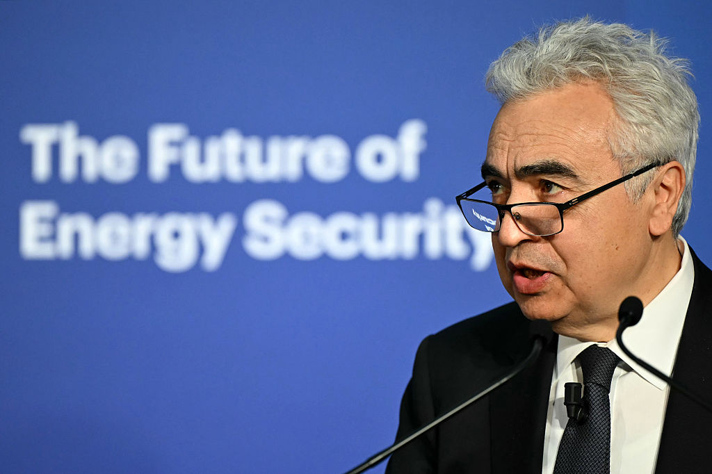 IEA Executive Director Fatih Birol said Wednesday (local time) the agency would accelerate the release of strategic petroleum reserves, with a focus on diesel. Birol is seen here delivering opening remarks at the Summit on the Future of Energy Security, co-hosted last year by the British government and the IEA. [Getty Images]