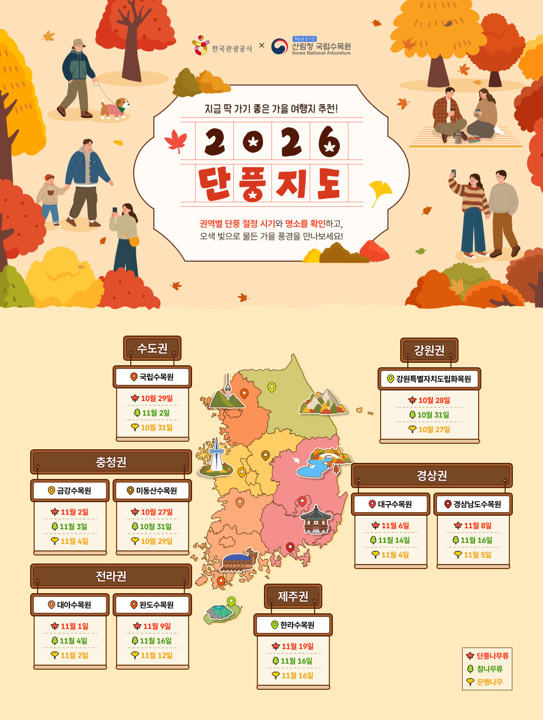2026 단풍지도 이미지 [한국관광공사 제공]