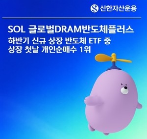 SOL 글로벌DRAM반도체플러스 ETF, 하반기 신규 상장 반도체 ETF 중 개인순매수 1위