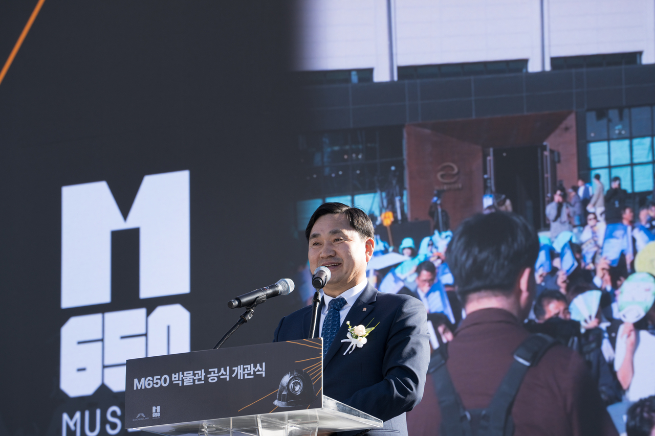 M650 개장식 인사말을 하는 김도균 강원랜드 대표이사 [강원랜드 제공]