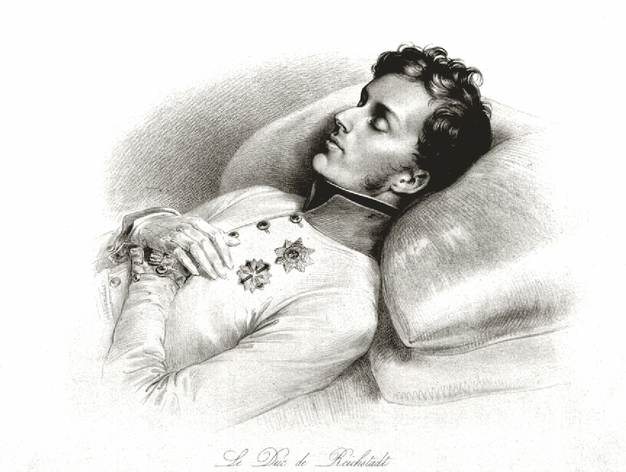 요한 네포무크 엔더, 엔더가 그린 임종 침상 위 나폴레옹 2세, 1832, 개인소장 [Collection personnelle, Public Domain, commons.wikimedia.org]