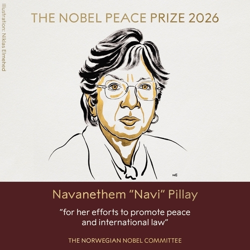 South African judge Navi Pillay (Nobel Prize post on X)