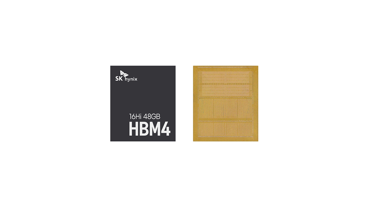 SK hynix's sixth-generation high-bandwidth memory chip, the 16-layer, 48GB HBM4 (SK hynix)
