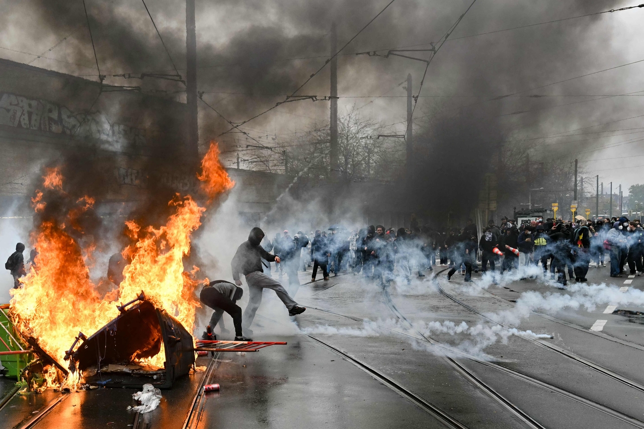 Protesters take to the streets in France. [AFP]