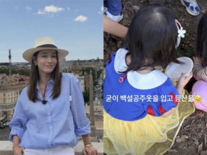 이병헌♥이민정 딸, 어디를 가도 남다른 끼 “공주 옷 입고 등산을”