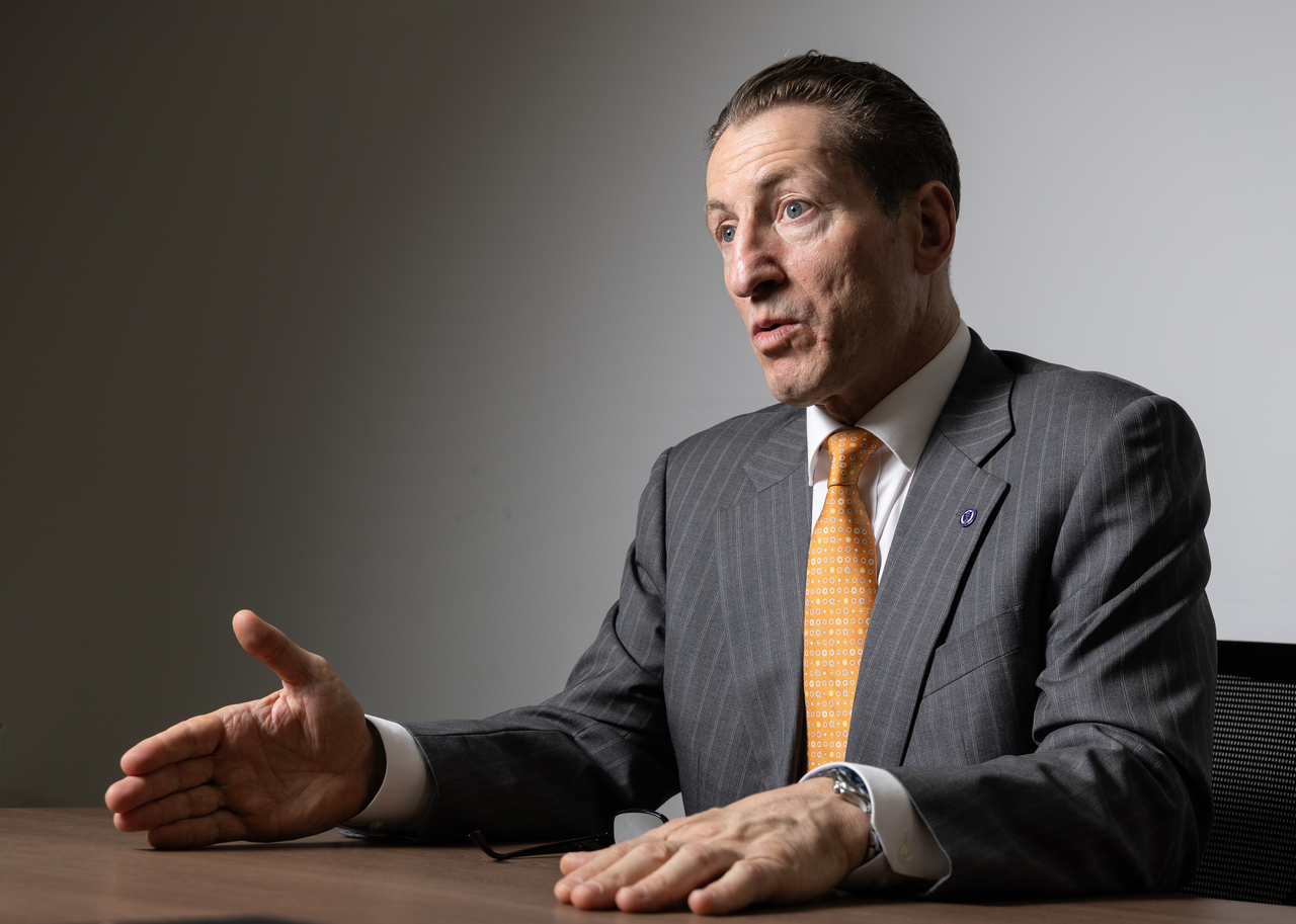 John Frankl, dean of Yonsei University's Underwood International College, speaks  to The Korea Herald on Thursday at the university's Sinchon Campus in Seoul. (Yoon Chang-bin/The Korea Herald)