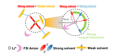 The "co-solvation" effect that occurs when the two solvents are mixed. [UNIST]