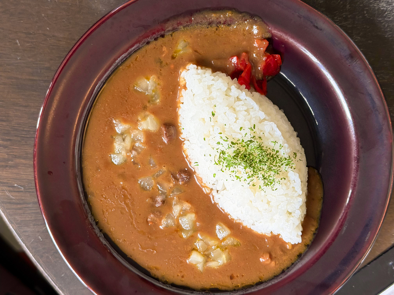 Apple curry at the Taisho Roman Cafe [Kim Myung-sang]