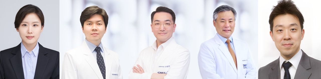 [사진 왼쪽부터] 서울대병원 영상의학과 이지영 교수·임상유전체의학과 김시현 교수·심장혈관흉부외과 나권중 교수·영상의학과 구진모 교수, 내셔널 주이시 헬스 영상의학과 윤순호 교수