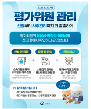 조달청, 평가위원 통합관리 규정 개정