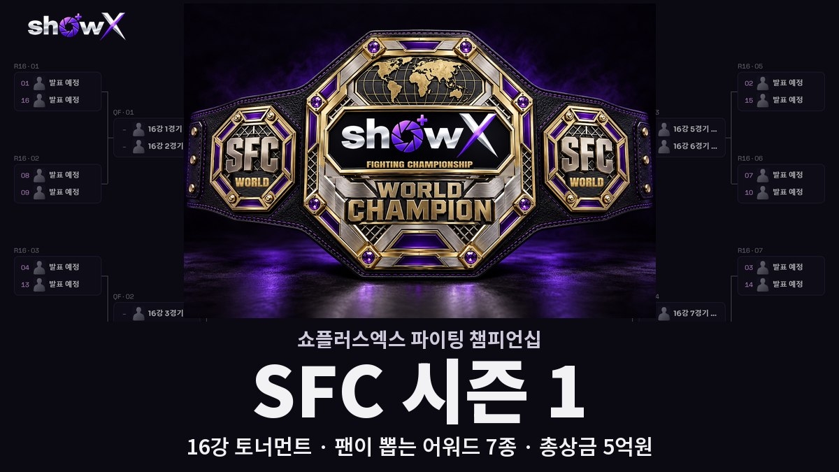 The championship belt for the Showplus X Fighting Championship