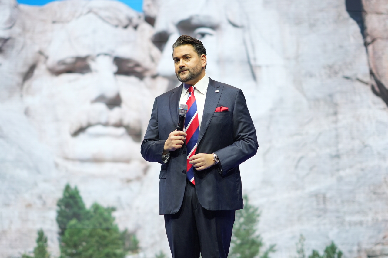 US tourism envoy Nick Adams speaks during the WTTC Summit 2026 held in Valletta, Malta, Thursday. (Courtesy of WTTC)