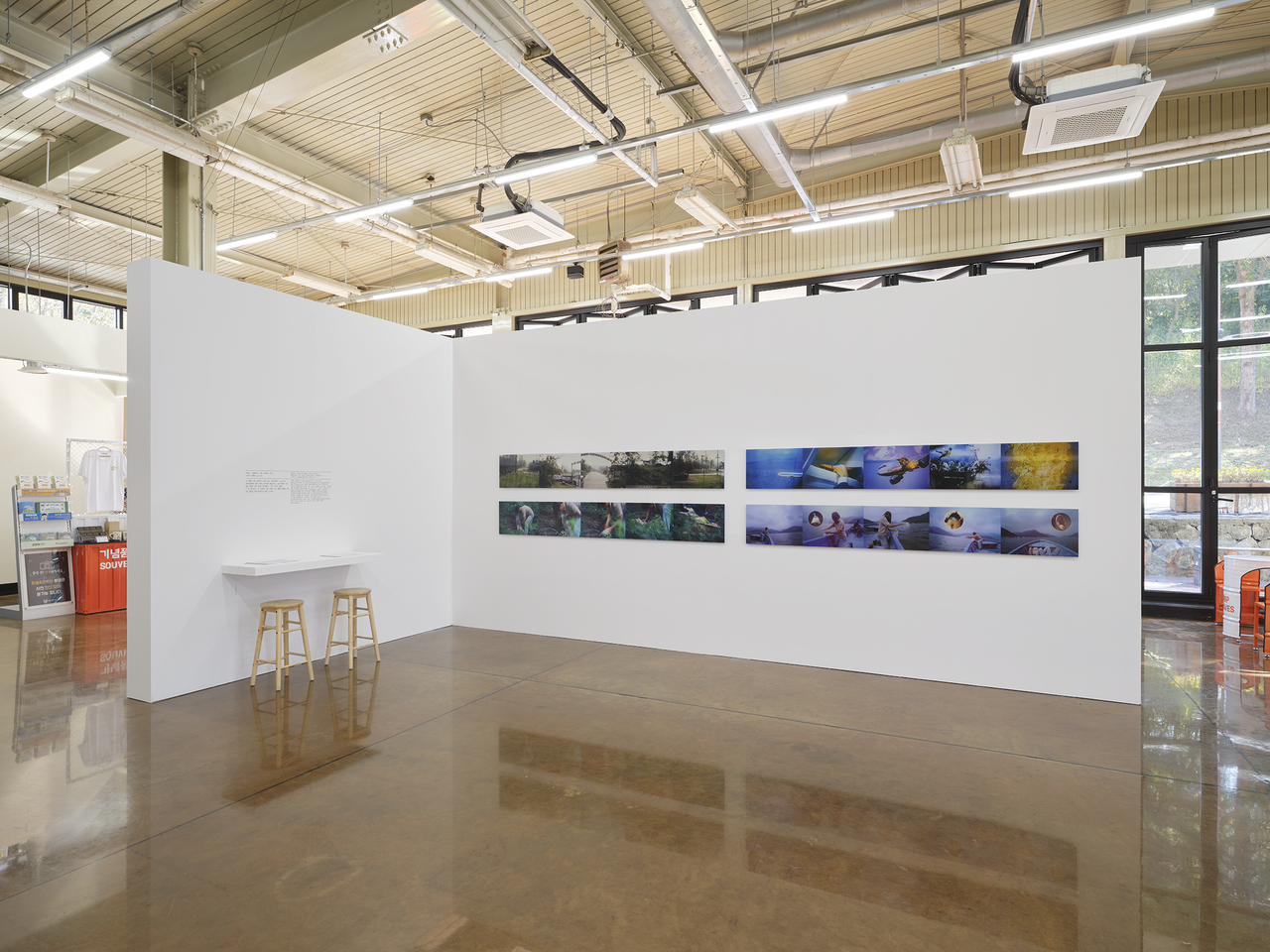 Installation view of “DMZ Open Exhibition: Staging” at Camp Greaves in Paju, Gyeonggi Province (Gyeonggi Province)