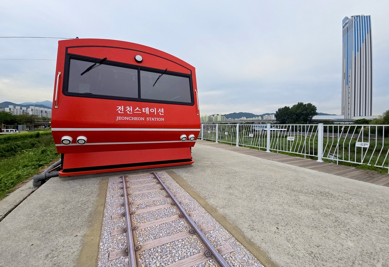 A family-friendly public theme park under construction along the Jeoncheon stream in Donghae