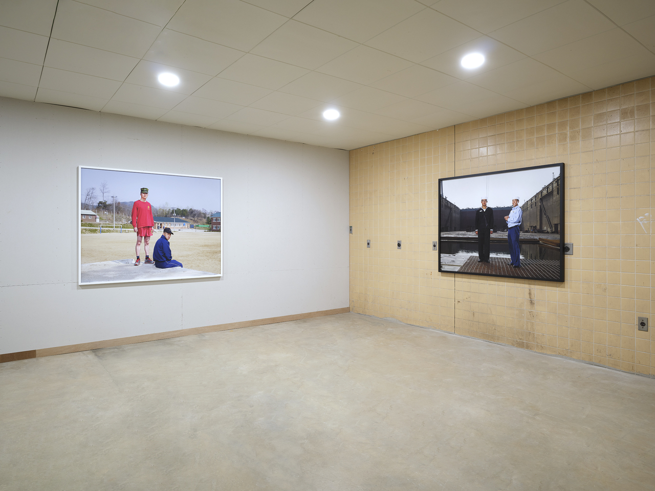 Installation view of “DMZ Open Exhibition: Staging” at Camp Greaves in Paju, Gyeonggi Province (Gyeonggi Province)