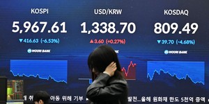 [헤럴드pic] 급락, 머리아픈 코스피