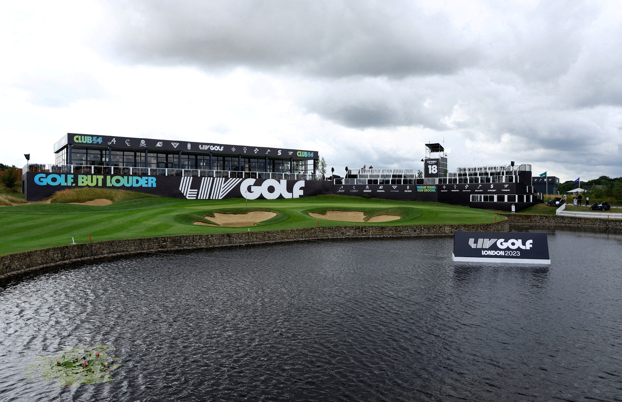 A general view of the Centurion Golf Club in St. Albans, England, during LIV Golf Invitational, July 5, 2023.    (Reuters-Yonhap)