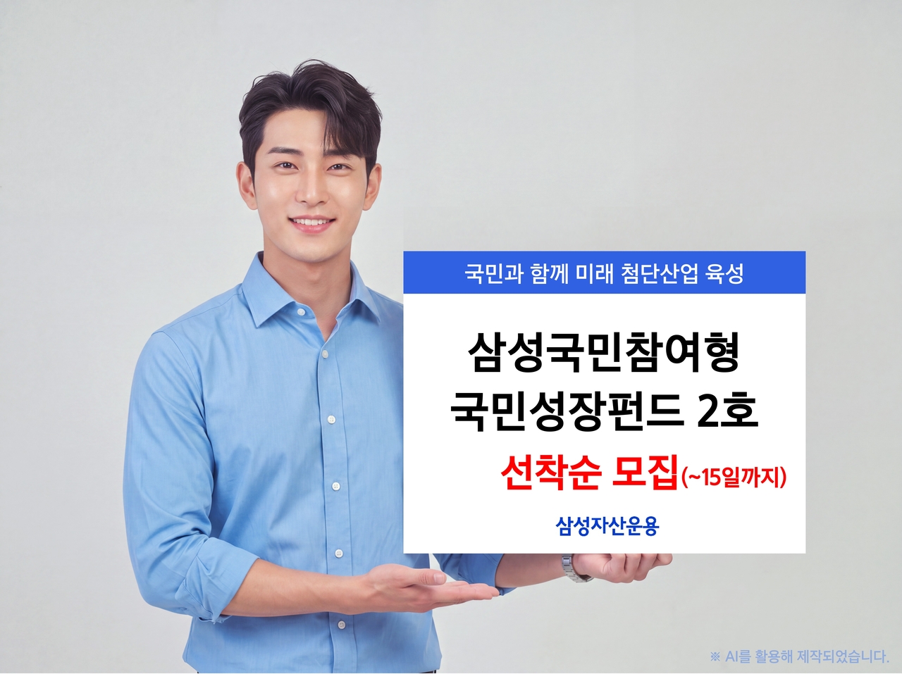 삼성자산운용이 오는 15일까지 ‘삼성국민참여형 국민성장펀드 2호’를 선착순 판매한다. [삼성자산운용 제공]