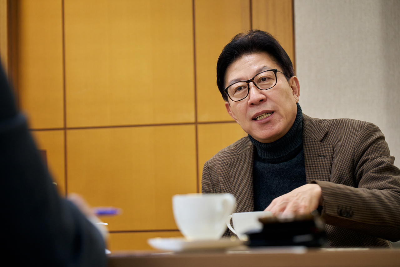 Former Busan Mayor Park Heong-joon during an interview with The Herald Business in February [Busan City]
