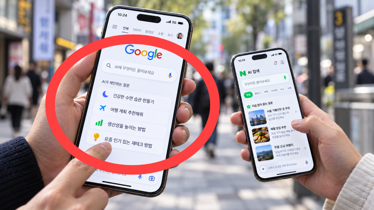 국내 검색·브라우저 앱 시장에서 구글 크롬이 네이버를 5개월 연속 제치고 사용 시간 1위를 차지했다. 사진은 챗GPT로 제작.