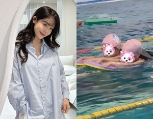 성유리 쌍둥이 딸들, 엄마 닮아 벌써부터 요정미..수영장 나들이 포착