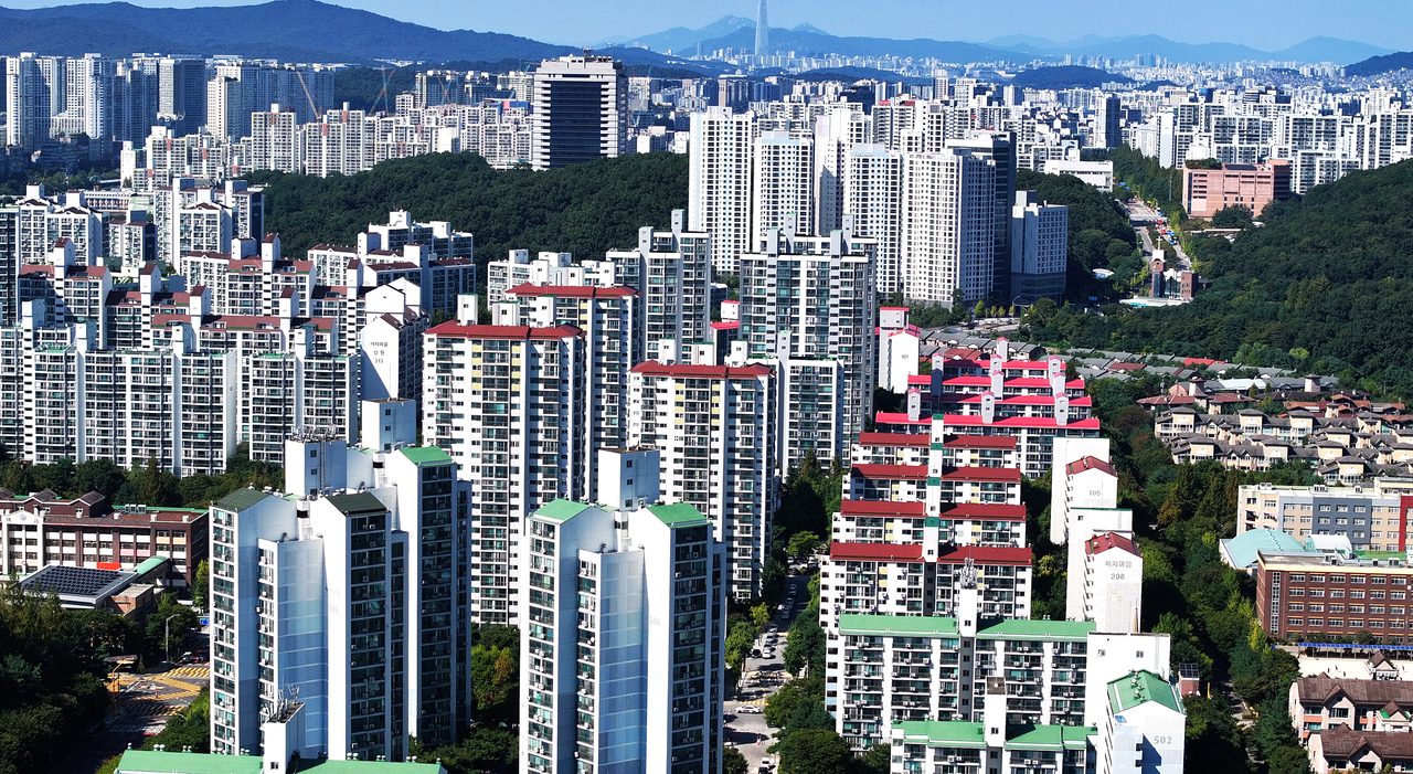 경기도 성남시 분당구 일대 아파트 단지 모습. [연합]