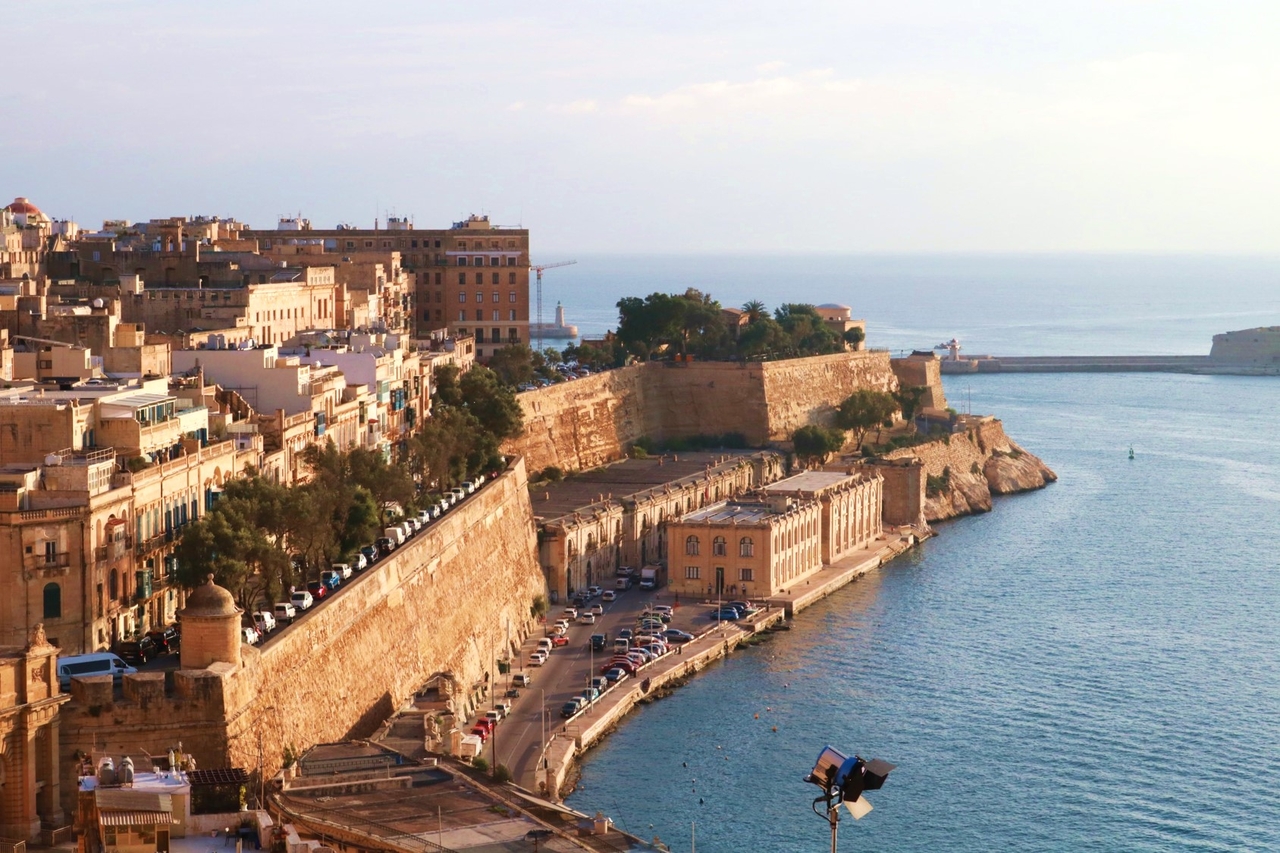 Defensive walls and buildings in Valletta, Malta (Son Ji-hyoung/The Korea Herald)