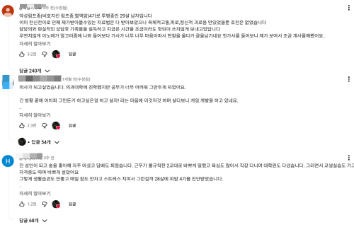 ‘꿈꾸던 어른이 되었나요?’ 유튜브 댓글 캡처