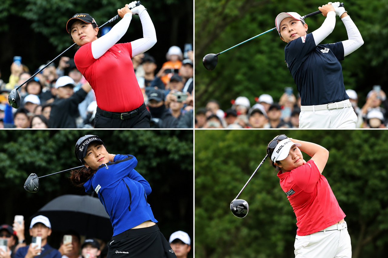 LPGA투어 가을 아시아 스윙의 한국 대회인 BMW 레이디스 챔피언십에 나서는 김세영, 김효주, 유해란, 윤이나(이상 왼쪽 위부터 시계방향).