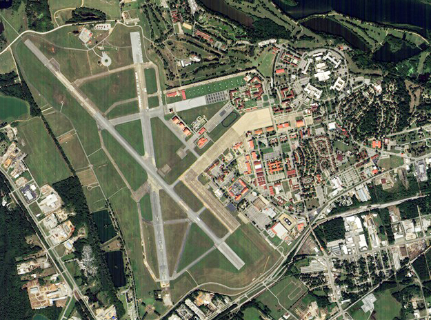 This image, taken by South Korea’s sixth Nano-satellite Cluster satellite on Oct. 12, 2026, shows Montgomery, Alabama. Satellites Nos. 2 through 6 successfully captured their first Earth-observation images and transmitted them to a ground station about 14 hours and 29 minutes after launching aboard the Nuri rocket on Oct. 7, the Korea AeroSpace Administration and the Korea Advanced Institute of Science and Technology said Oct. 15.  (Korea AeroSpace Administration via Yonhap)