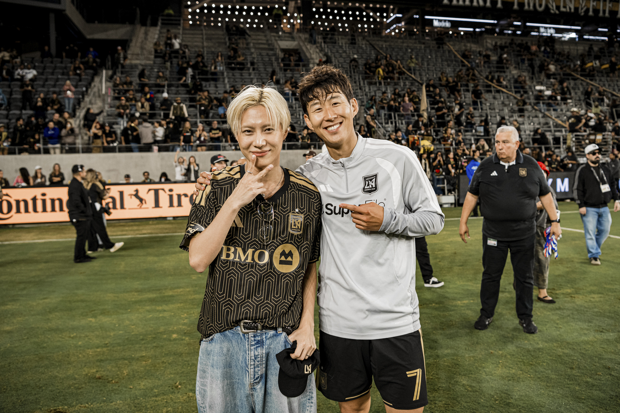 샤이니 태민, 손흥민/사진=LAFC 제공