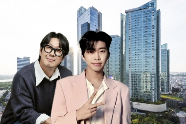 서울 마포구 서교동 ‘메세나폴리스’ 단지 전경과 방송인 하하(왼쪽)·가수 임영웅. [헤럴드DB·하하·임영웅 공식 인스타그램]