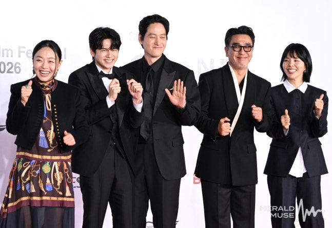 배우 이상희, 옹성우, 박해준, 류승룡, 김지현 감독/사진=윤병찬 기자