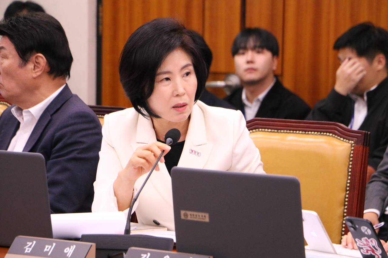 국회 국토교통위원회 국정감사에서 질의하고 있는 김미애 의원 [의원실 제공]