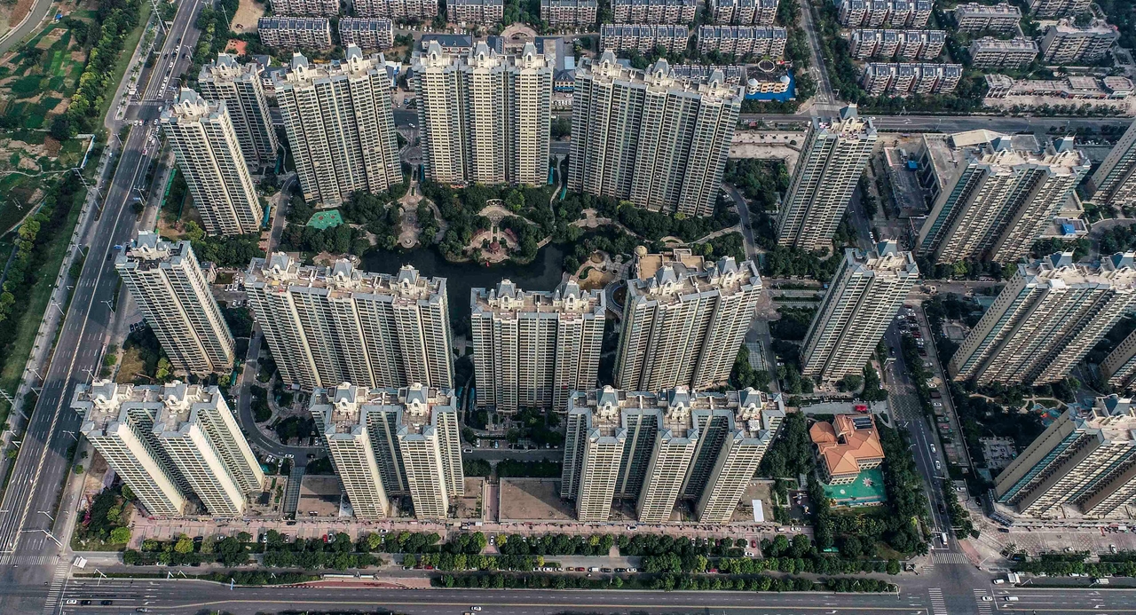 A housing complex developed by Chinese property developer Evergrande in Haiwan, Jiangsu Province, eastern China. [AFP]