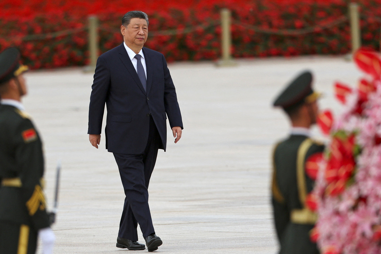 Chinese President Xi Jinping attends a ceremony marking Martyrs' Day in China. [Reuters]