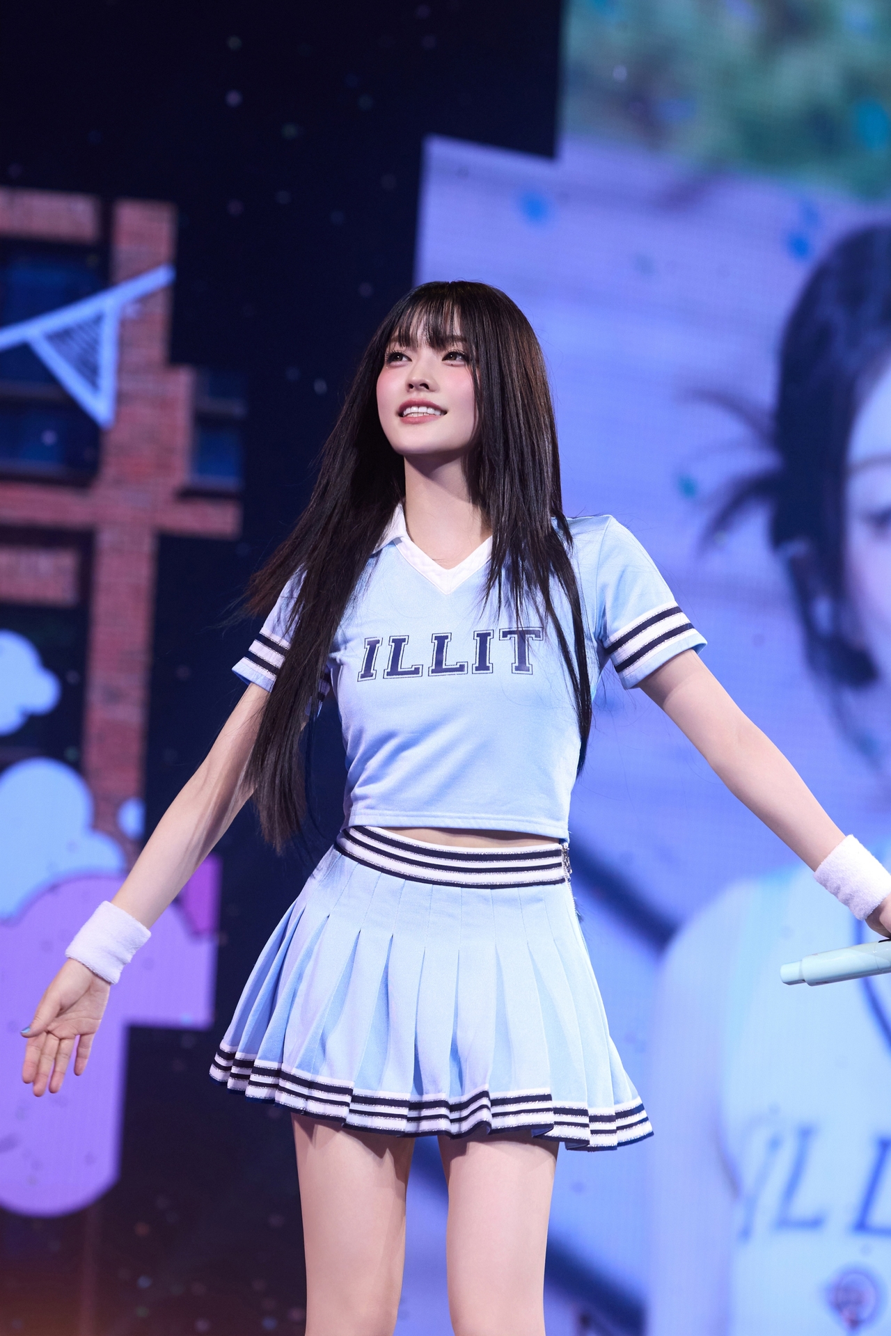 Iroha performs during Illit's "Press Start" encore concert at Inspire Arena in Incheon on Saturday. (Belift Lab)