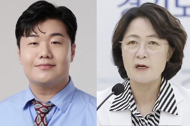 개그맨 이상민과 추미애 경기도지사. [SNS[