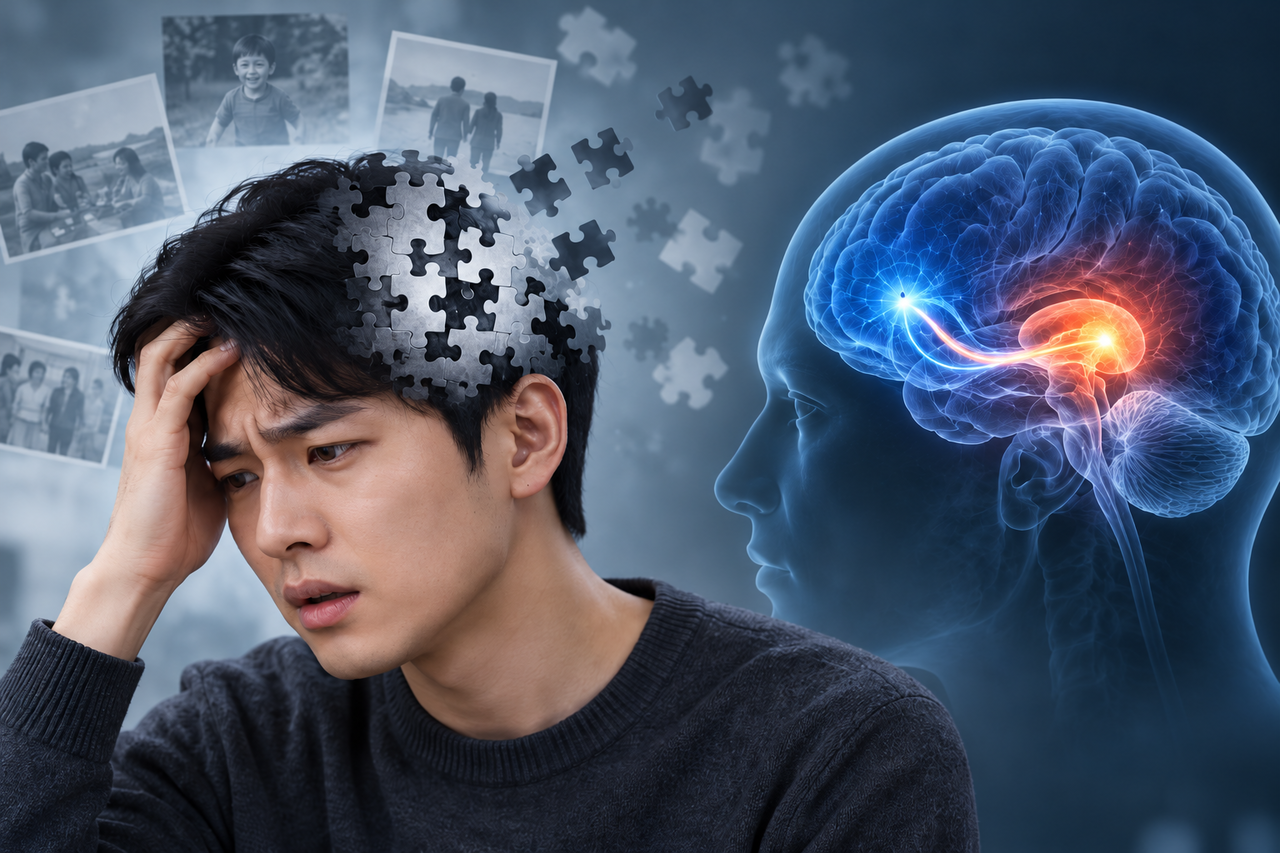 Memory impairment. [AI-generated image]