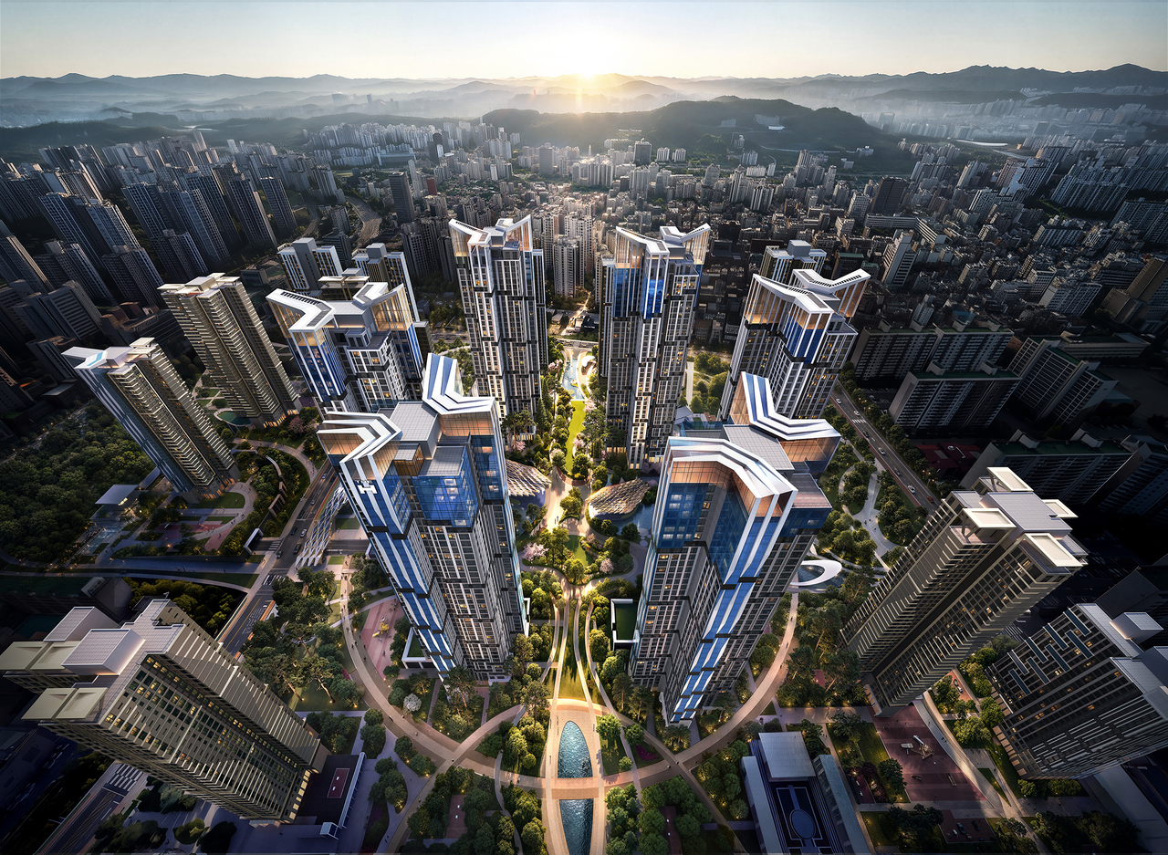 A rendering of THE H MOKDONG ESER [Hyundai Engineering & Construction]