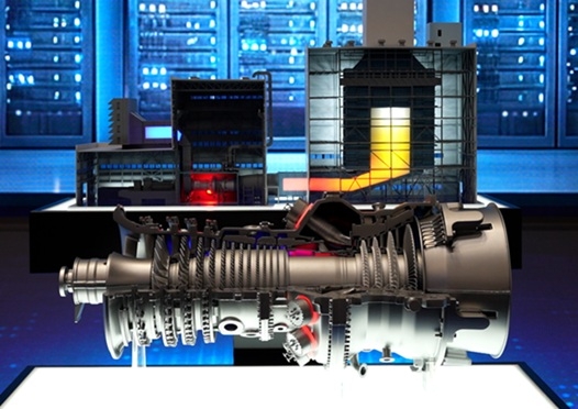 A model of a gas turbine by Doosan Enerbility on display at the Asia Machinery & Manufacturing Expo 2026 (AMXPO 2026).