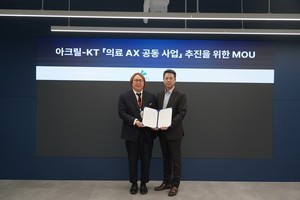 KT, 아크릴과 손잡고 의료 AI 사업 확대…병원 맞춤형 서비스 개발