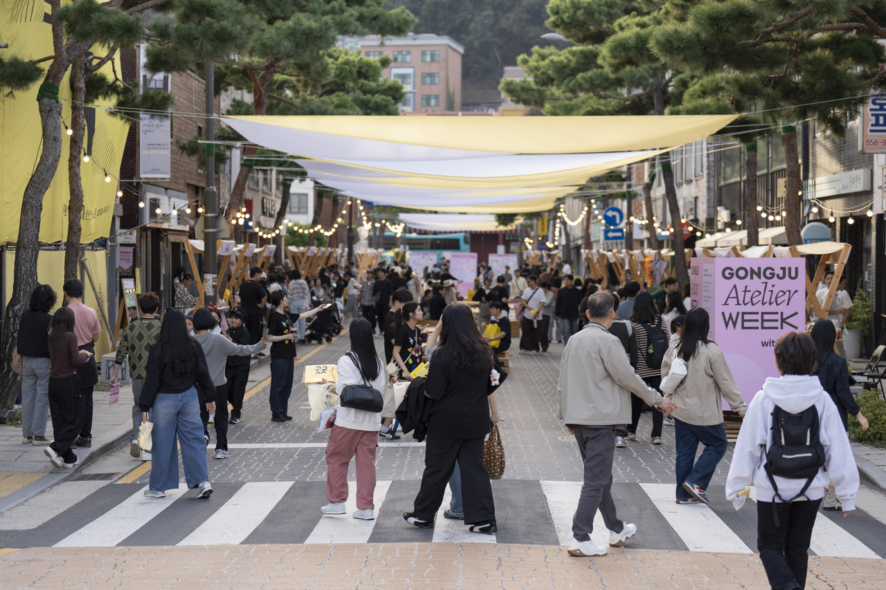 충청남도 공주 제민천 일대에 마련된 카카오 지역 상생 사업 ‘곳곳’ 전경 [카카오 제공]