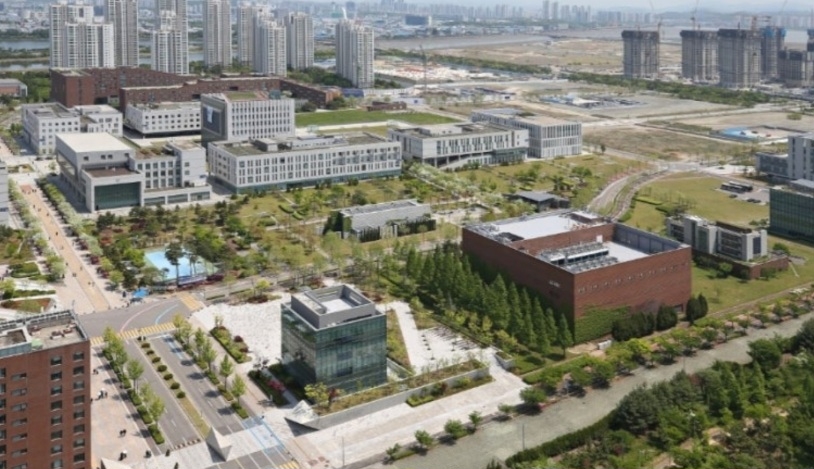 An aerial view of Yonsei University's International Campus